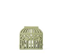 Kähler Design 691200 Orangery Green Leaf Maison Lumineuse en céramique Hauteur 16 cm Largeur 16 cm Profondeur 10 cm