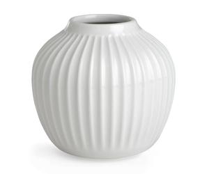 Kähler Vase H13 cm Hammershøi design danois pour fleurs fait main, blanc
