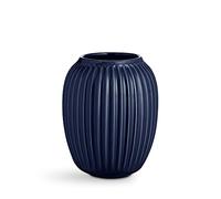 Kähler Vase H21 cm Hammershøi Design Danois pour Fleurs Fait Main, Bleu