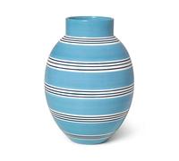 Kähler Vase H30 cm Omaggio Nuovo Design réinterprété Rayures, Bleu
