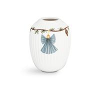 Kähler Vase H10.5 cm Hammershøi Christmas Fait Main avec Peinture à l'aquarelle, Blanc