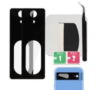 Kaelaxroy 2 Verres de Protection Caméra Arrière pour Pixel 7, Vitre Objectif en Verre Trempé HD avec Adhésif, Kit de Réparation Complet avec Chiffon, Lingettes Alcool et Carte Plastique