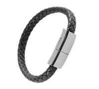 Kaelaxroy Bracelet Chargeur Câble USB-A vers Lightning pour iPhone, Câble Court 22,5 cm, Accessoire Voyage Smartphone, Power Bank, Bracelet Cuir Portable