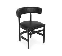 Källemo Fauteuil Botero Cuir Tärnsjö 8175 noir-piètement frêne noir