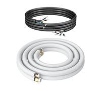 Kältebringer 3m Conduite de frigorigène 1/4" + 3/8" pouce, isolée - Kit de montage de tubes en cuivre pour climatiseurs split, 4 conducteurs