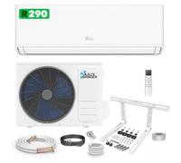 Kältebringer® Climatiseur Split Réversible 9000 BTU 2,8 kW R290 | Sans gaz F - climatiseur très silencieux avec WiFi et application, refroidissement support mural inclus