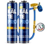 KÄLTEPRO Remplacement du gaz refrigerant R134a pour Clim Auto - Solution 2-en-1 : Gaz Réfrigérant & Huile-Équivalent 755g R134a Pour Voitures 1995-2016