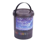Kaeltsyn 1 ensemble de stylos de peinture acrylique scintillants, flux lisses, marques de pointe, stylo scintillant pour lettrage à la main, Scrapbooking, marqueur étanche d ' art mixte