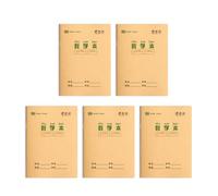 Kaeltsyn 5 pièces cahiers à couverture en papier cahiers d ' exercices quadrillés/doublés 16 feuilles chacun pour les devoirs et les travaux en es écoliers bloc-notes d ' écriture papier