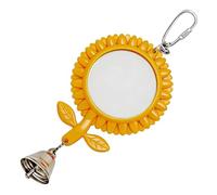 Kaeltsyn Accessoire Cage à Oiseaux Jouet en Verre avec Double Face et Forme de Fleur de Soleil pour Garder Votre Accessoire de Cage d'Activité Fiançailles Plumes