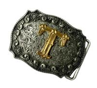 Kaeltsyn Accessoire ceinture lettre avec parchemin floral gravé, T