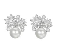 Kaeltsyn Accessoires pour écouteurs à Perles en Forme de Perle | Paire d ' accents floraux en finition argentée, petites pinces décoratives pour les moments vestimentaires