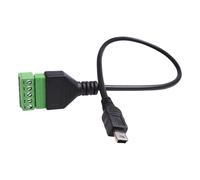 Kaeltsyn Adaptateur miniature USB 5 broches mâle/femelle vers 5 broches - Mécanisme de verrouillage à vis sécurisé - Idéal pour les gadgets Home Cinéma - Soudure USB