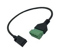 Kaeltsyn Adaptateur miniature USB 5 broches mâle/femelle vers 5 broches - Mécanisme de verrouillage à vis sécurisé - Idéal pour les gadgets Home Cinéma - Soudure USB