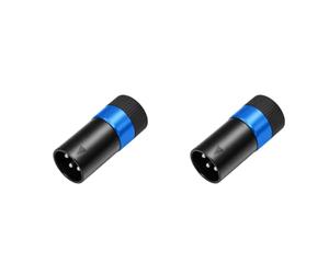 Kaeltsyn Adaptateurs à souder pour microphone XLR à 3, Blue MALES HEAD | Terminaison à souder pour conducteurs de câble, corps en alliage de zinc, composants de connecteur pratiques