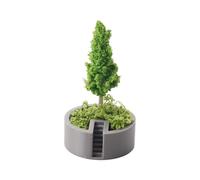 Kaeltsyn Arbre en Pot Vert Artificielle Miniature pour Les Arrangements créatifs de Maisons de poupées Conception en Plastique Accessoires de Maisons de poupées en Plastique