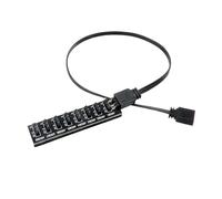 Kaeltsyn ARGB Câble d'extension de ventilateur pour boîtier d'ordinateur 5/8 ports 5 V 3 broches Câble de synchronisation couleur adressable, idéal pour connecter plusieurs ARGB et améliorer