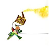 Kaeltsyn Arrosoir décoratif en forme de colibri avec lumières LED fluides pour jardin, fée solaire, extérieur
