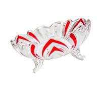 Kaeltsyn Assiette de service en verre transparent élégant avec de trois pieds résistant à la préhension, adapté pour recevoir des invités à l ' intérieur d ' un bol polyvalent pour bonbons et noix