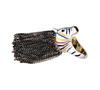 Kaeltsyn Bagues audacieuses en forme de tête de zèbre avec frange fluide, inspirées de l'Union européenne, bijoux à pampilles tendance pour elle, One Size, Comme décrit, Comme décrit.