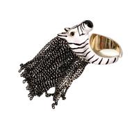 Kaeltsyn Bagues audacieuses en forme de tête de zèbre avec frange fluide, inspirées de l'Union européenne, bijoux à pampilles tendance pour elle, One Size, Comme décrit, Comme décrit.