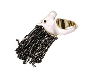 Kaeltsyn Bagues audacieuses en forme de tête de zèbre avec frange fluide, inspirées de l'Union européenne, bijoux à pampilles tendance pour elle, One Size, Comme décrit, Comme décrit.