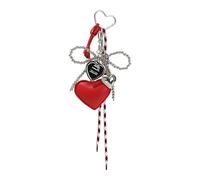 Kaeltsyn Bijoux de à main sur le thème sombre avec des nœuds complexes et un pendentif en forme de cœur, accessoire de, porte-clés de mode pour femmes, breloques de en métal, décors