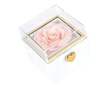 Kaeltsyn Boîte à bagues surprise avec motifs floraux réalistes et texture métallique pour demande et occasions spéciales