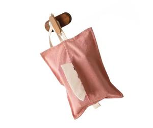 Kaeltsyn Boîte à mouchoirs en coton lavé multifonction à suspendre pour décoration de la maison, organiseurs de voiture, rangement mural, boîte à mouchoirs en coton lavable