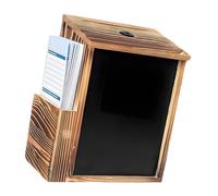 Kaeltsyn Boîte d'opinion en bois fabriquée à la main avec panneau d'écriture de sécurité et ouverture de rangement pour notes, cartes, lettres, location, biens locatifs, commentaires