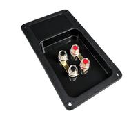 Kaeltsyn Borne de Haut-Parleur à 4 Montants pour Fil organisé, 301A | Trous de périmétriques, identification des bornes rouge et noire, forme encastrée pour la modification du