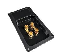 Kaeltsyn Borne de Haut-Parleur à 4 Montants pour Fil organisé, B | Trous de périmétriques, identification des bornes rouge et noire, forme encastrée pour la modification du