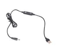 Kaeltsyn Câble d ' Alimentation USB 5V3A à DC5.5x2.5mm, Cordon Adaptateur de convertisseur réglable 5V 9V 12V avec écran pour Ventilateur de lumière LED, Ventilateur de Voiture