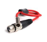 Kaeltsyn Câble d'alimentation XLR femelle à 3 broches mâle pour équipement auditif professionnel avec manchon en PVC