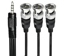 Kaeltsyn Câble répartiteur BNC à 3 voies fiable avec entrée de 3,5 mm pour câble de test d'oscilloscope de transmission de transfert professionnel