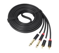 Kaeltsyn Câble sonore 1/4 pouces à 2RCA, 6.35mm pour Double câble d ' insertion 2RCA, séparateur en Y, interconnexion bidirectionnelle, cinéma maison