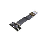 Kaeltsyn Câble USB 3.2 interne 20 broches type E vers câble plat trou de vis mâle vers femelle USB rallonge carte mère câble ruban mâle vers femelle