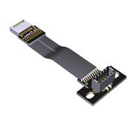 Kaeltsyn Câble USB 3.2 interne 20 broches type E vers câble plat trou de vis mâle vers femelle USB rallonge carte mère câble ruban mâle vers femelle