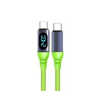 Kaeltsyn Câble USB C à vitesse rapide de 240 W avec affichage de l'alimentation en temps réel et cordon en PVC durable pour une utilisation longue durée des appareils de voiture Câble de type C