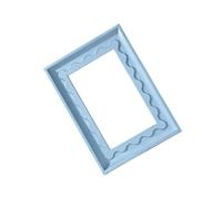 Kaeltsyn Cadre photo en bois avec finition uniforme et moulé, Blue | Cadre rectangulaire et ouverture pour photos, corps en bois moulé unifié, accent décoratif pour les entrées, les