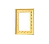 Kaeltsyn Cadre photo en bois avec finition uniforme et moulé, Yellow | Cadre rectangulaire et ouverture pour photos, corps en bois moulé unifié, accent décoratif pour les entrées, les