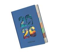 Kaeltsyn Carnet de notes 2026, 400 pages, en cuir PU, carnet de notes académique avec onglets mensuels colorés pour la planification quotidienne