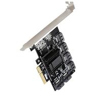 Kaeltsyn Carte d'extension PCIE vers 6 ports SATA3.0 TXB119 / TXB113 ASM1166 Puce de remplacement pour ordinateur de bureau