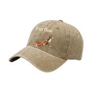 Kaeltsyn Casquette de baseball tendance en coton avec motif de singe imprimé respirant et confortable pour adultes et adolescents - Casquette élégante en coton, kaki, Taille unique