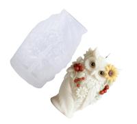 Kaeltsyn Chouette florale en silicone alimentaire pour moulage de savon, chocolat, cire de bougie