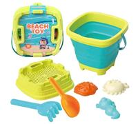 Kaeltsyn Collection de Jeux de Plage créatifs, Outils de ABS, Comprenant Une Pelle à Seau et Un Moule, Ensemble de poupées de Plage