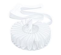 Kaeltsyn Collier en polyester blanc pour chien et chat - Thème médiéval - Réglable - Collier à volants - Accessoires photo - Collier à volants pour chien