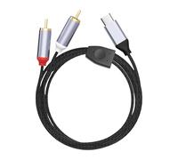 Kaeltsyn Cordon stéréo de type C vers 2 prises pour systèmes d'engrenage et de conférencier Câble de connexion audio