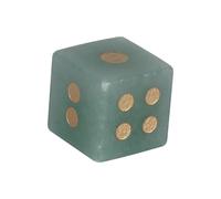 Kaeltsyn Dés en cristal à coins arrondis pour enseignement des RPG et des mathématiques - Accessoires de jeu de table en pierre naturelle à 6 faces multiples - Accessoires de jeu de table pour jeux de