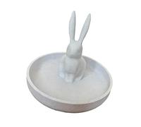 Kaeltsyn Élégant plateau de rangement pour bijoux sur le thème des lapins, idéal pour les cosmétiques et les voyages. Joli planificateur de bijoux